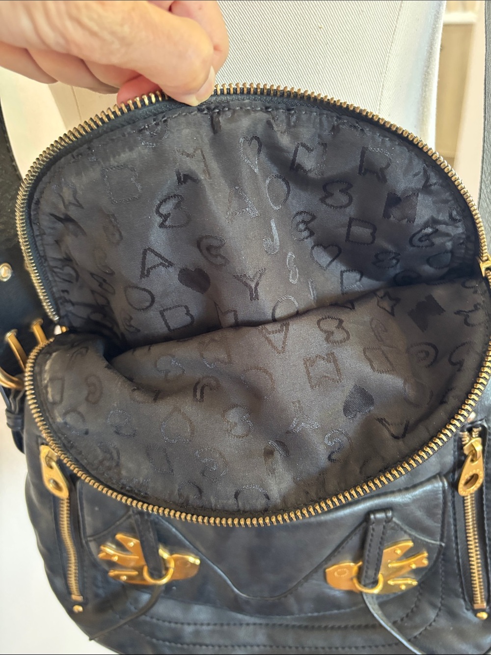 Marc Jacobs Natasha Bird Bag Petal To The Metal -  Black - Picture 9 of 11